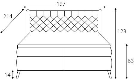 Continental bed 180 Madison Gr1 - Image 6