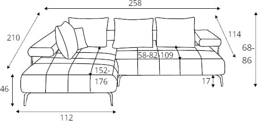 Left corner sofa Magnetic L with electric seat depth adjustment Gr1 - Image 2