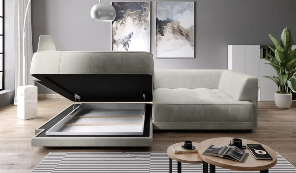 Tigabox left-hand corner sofa with electric reclining seat and bedding box Gr1 - Image 6