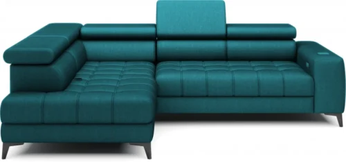 Baggio left corner sofa with electric reclining seat and bedding box Gr1