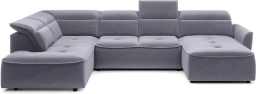 „Murillo XL“ U formos kairioji kampinė sofa su elektra reguliuojamu sėdynės gyliu Gr1