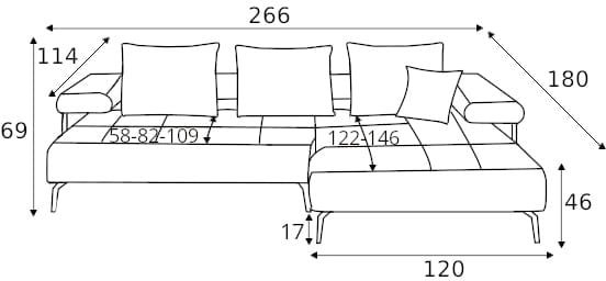 Right-angle sofa Magnetic Mini with electric seat depth adjustment Gr1 - Image 3