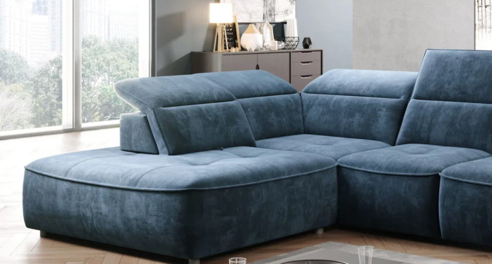 Colombo L left corner sofa with electrically adjustable seat depth Gr1 - Image 4