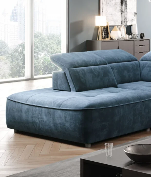 Colombo L left corner sofa with electrically adjustable seat depth Gr1 - Image 5