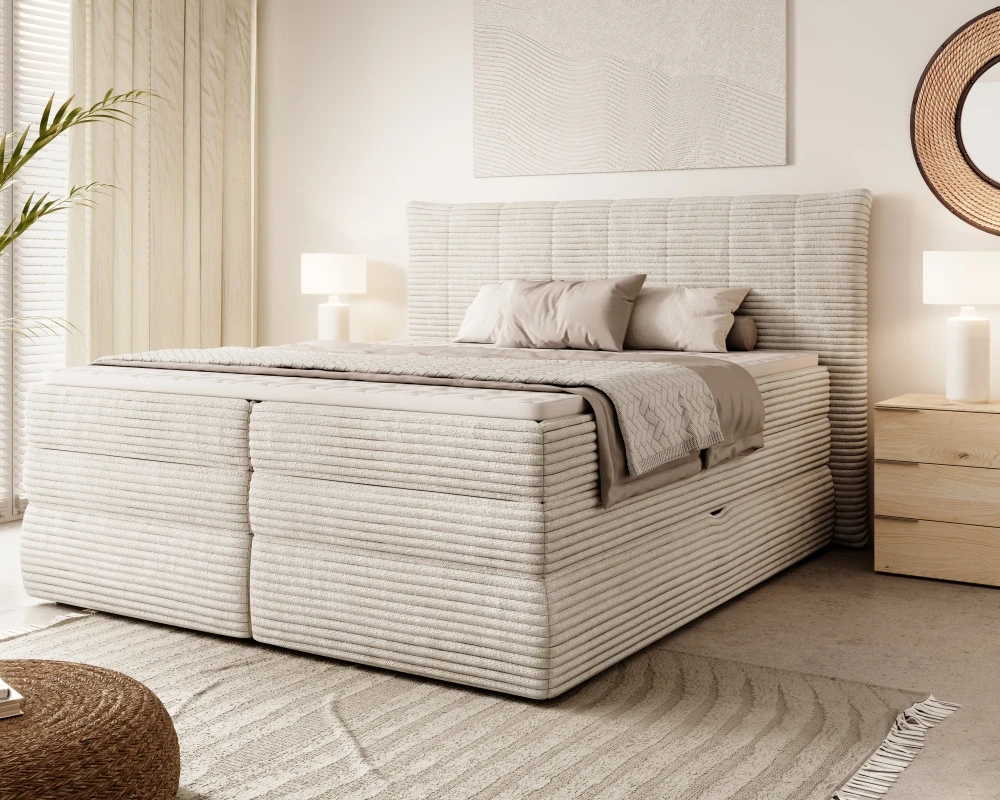 Continental bed 140 Amber with storage box Gr1 - Image 3
