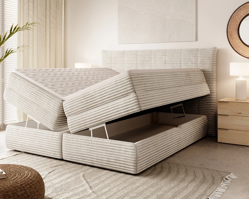 Continental bed 140 Amber with storage box Gr1 - Image 4