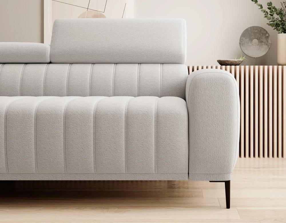 Left corner sofa Gandi L Corner 120 with sleeping function, Italian-style frame and Gr1 container - Image 3