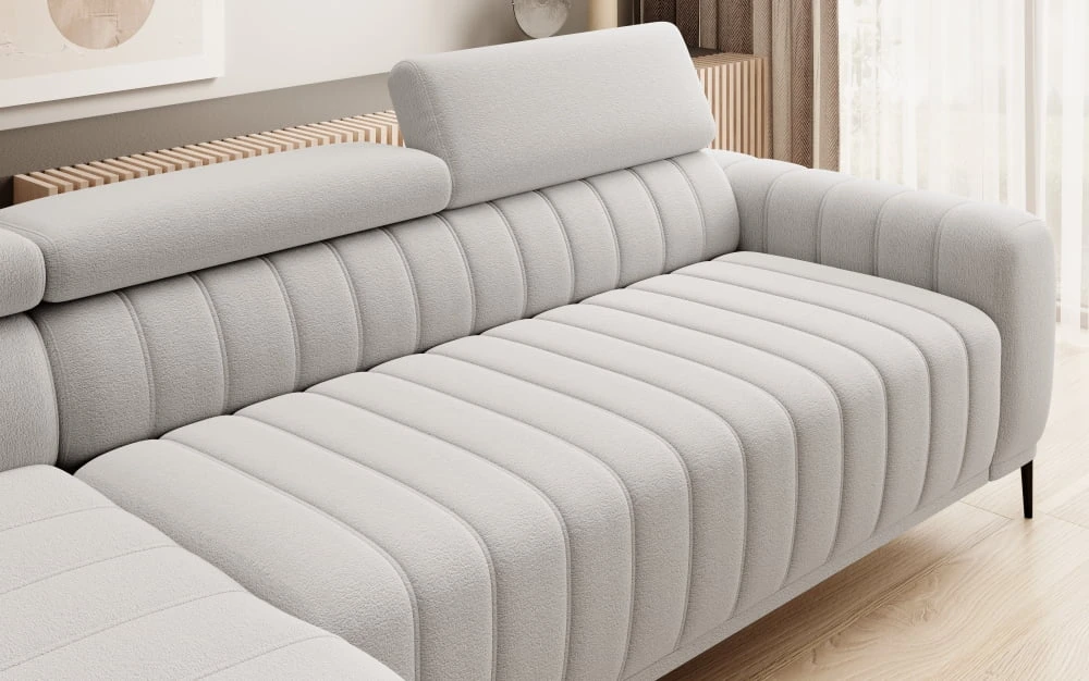 Left corner sofa Gandi L Corner 120 with sleeping function, Italian-style frame and Gr1 container - Image 4