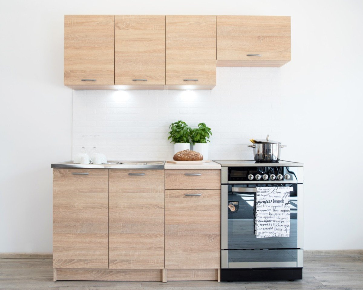 Mela kitchen 180 cm with DK sonoma oak worktop - SPECIAL OFFER - Image 4
