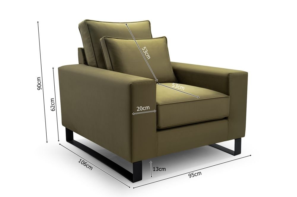 Black upholstered loft armchair - Image 5