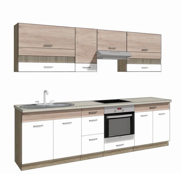 Econo kitchen set A plus 270 cm without countertop