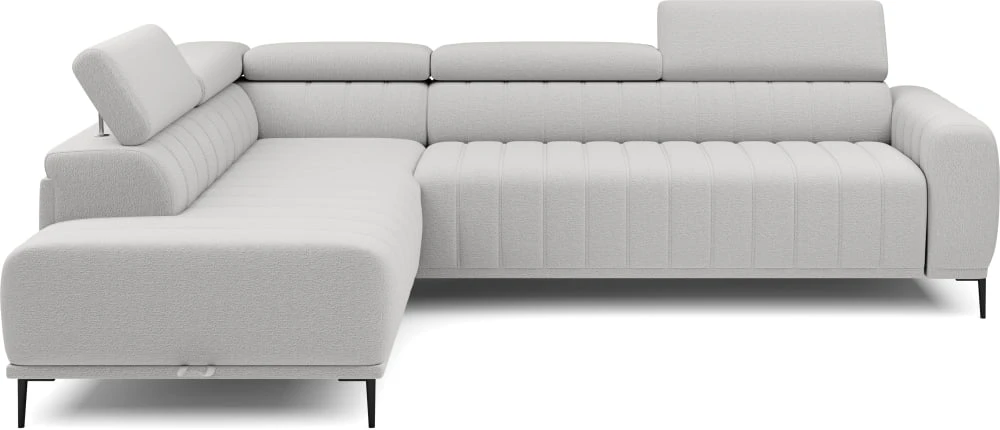 Left corner sofa Gandi L Corner 140 with sleeping function, Italian-style frame and Gr1 container