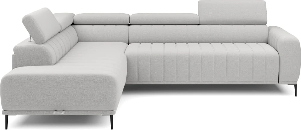 Left corner sofa Gandi L Corner 160 with sleeping function, Italian-style frame and Gr1 container