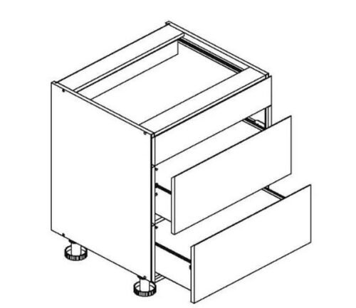 60 cm base cabinet with drawers D60S/3 Nina