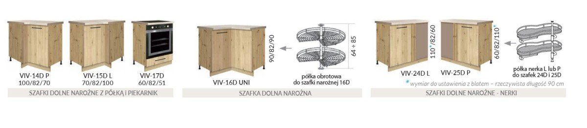 Base sink cabinet 80 cm Viva VIV-12D - Image 7