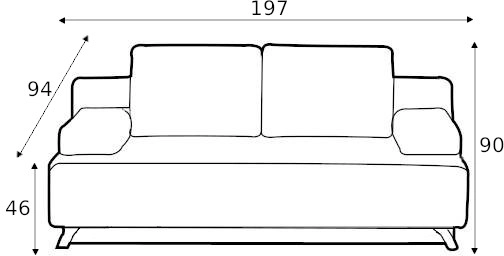 Oslo sofa with sleeping function, DL type, and bedding box Gr1 - Image 2