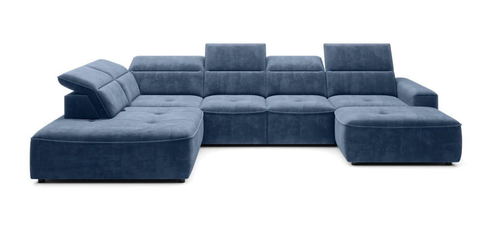 Colombo XL left corner sofa with electrically adjustable seat depth Gr1