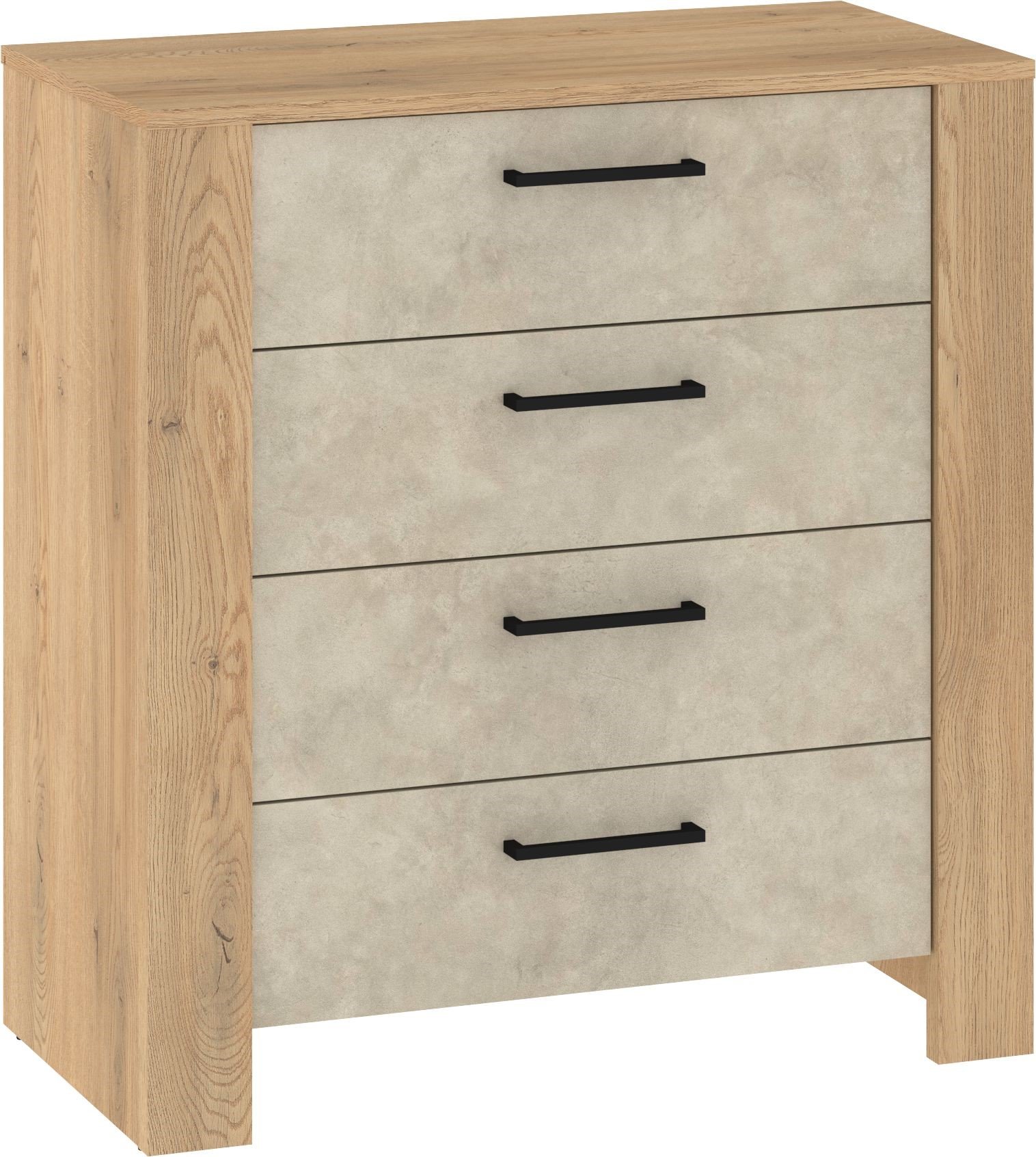 SLIDE 05 furniture chest of drawers for living room bedroom oak cremona granada m