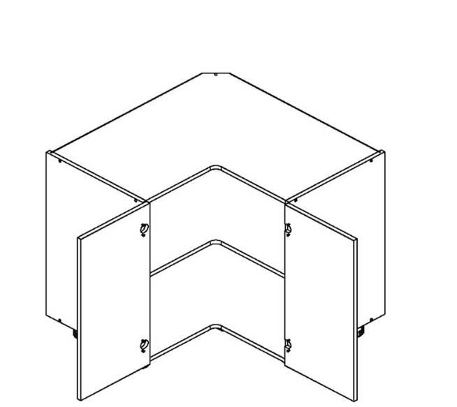 Base corner cabinet 90/90 cm DRP R/K Nina