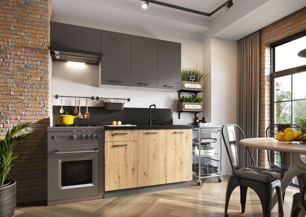 Clara Kitchen 120-180 cm, Artisan Oak/Peak - SPECIAL OFFER