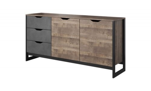 Arden industrial style chest of drawers 160