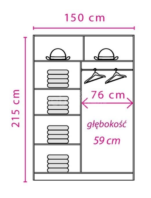 Sliding wardrobe "Effect EF-4", oak "Lancelot" - Image 4