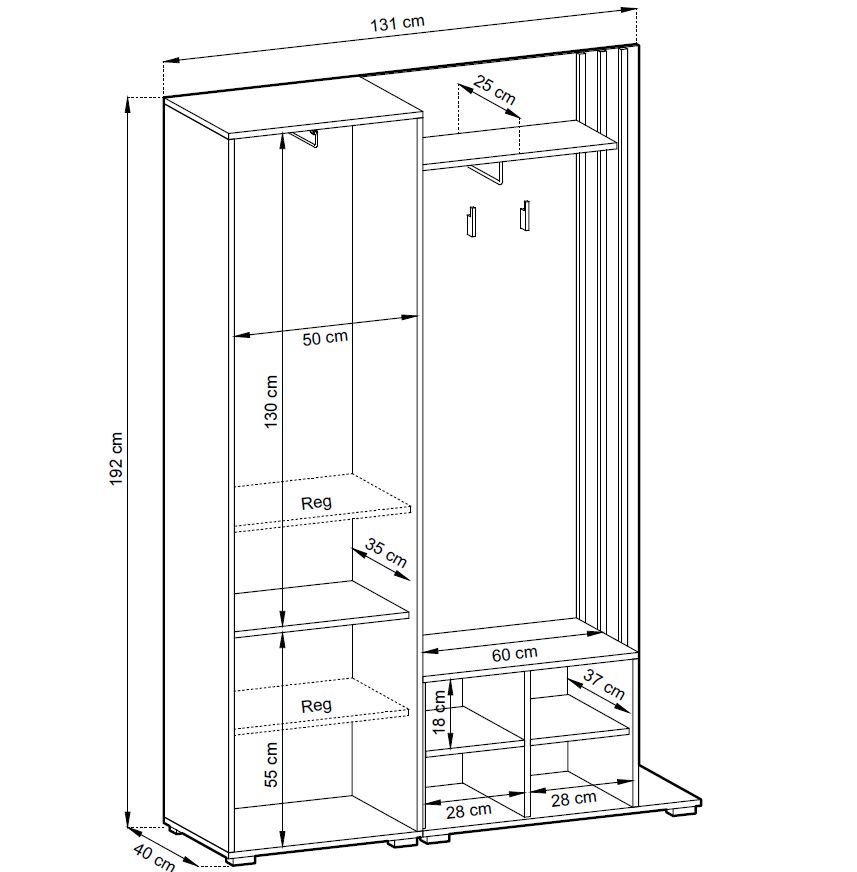 Nelly wardrobe with grille, white matt - craftsman - Image 5