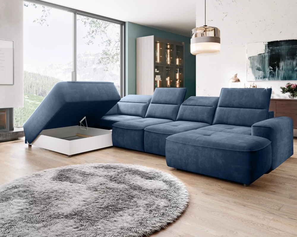 Colombo XL left corner sofa with electrically adjustable seat depth Gr1 - Image 7