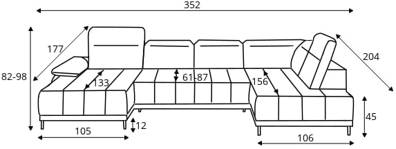 Corner sofa Focus XL Gr1 - Image 7