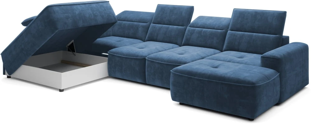 Colombo XL left corner sofa with electrically adjustable seat depth Gr1 - Image 2