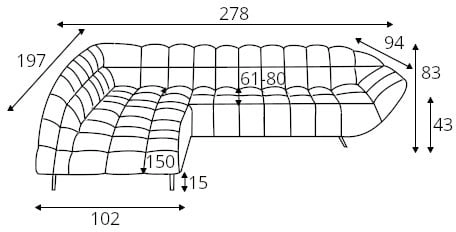 Gappa left-hand corner sofa with electric seat depth adjustment Gr1 - Image 6