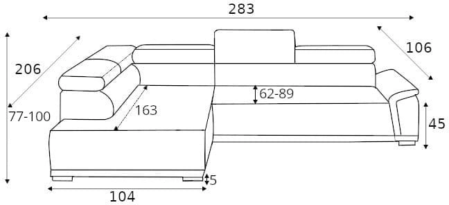 Gremio left corner sofa with electric reclining seat Gr1 - Image 6