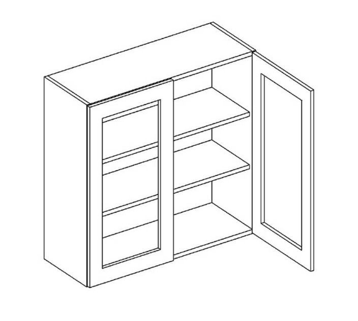 Wall cabinet 80 cm display case WS80 Nina