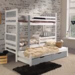 KARIM III triple bunk bed with drawers 80x181 cm