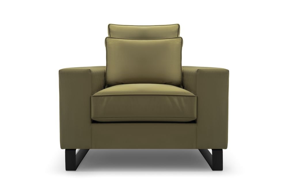 Black upholstered loft armchair - Image 2
