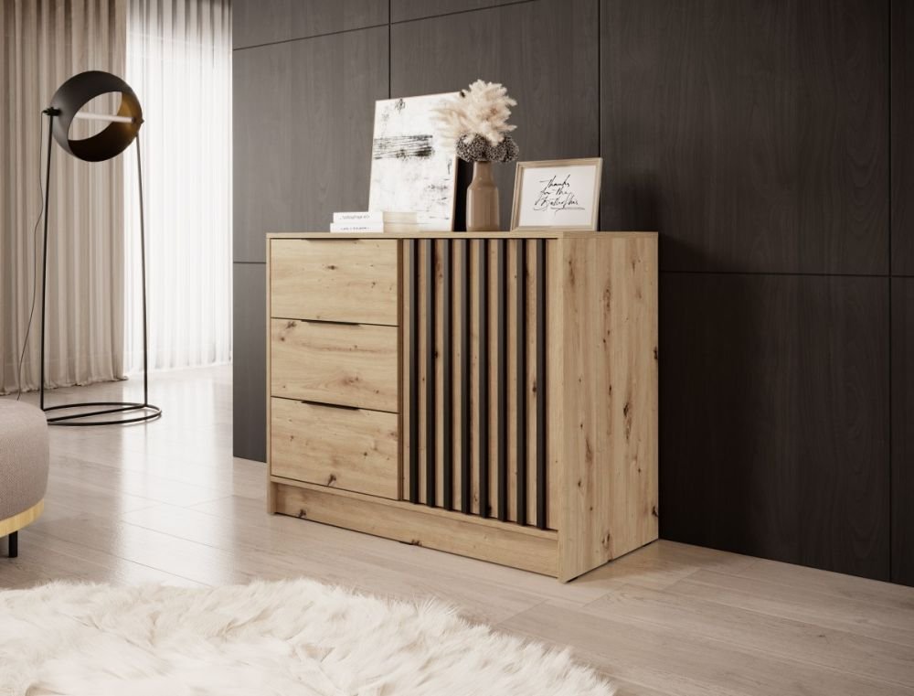 Nelly 2D chest of drawers, oak imitation