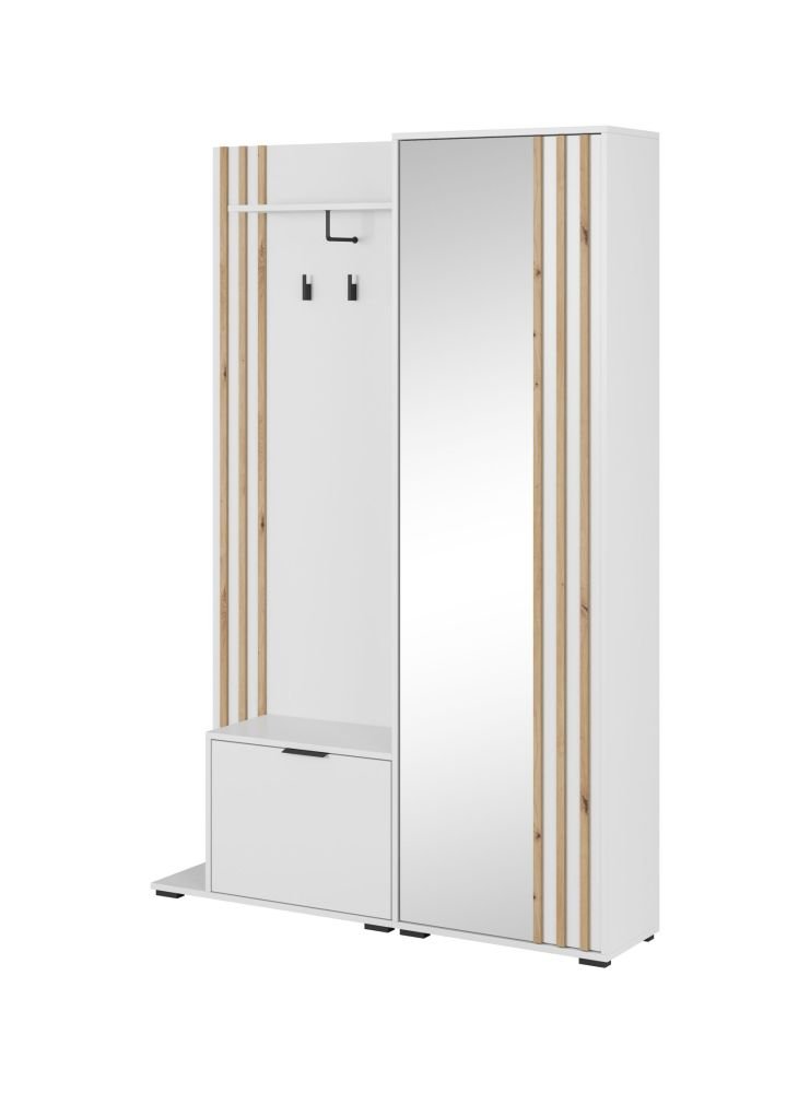 Nelly wardrobe with grille, white matt - craftsman - Image 3