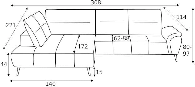 Montana L left corner sofa with electrically adjustable seat depth Gr1 - Image 8