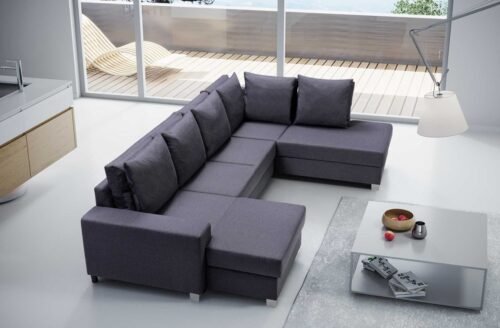 Oxi fold-out corner sofa