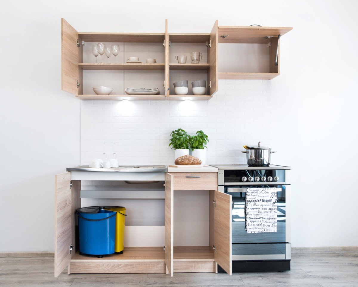 "Mela" kitchen, 240 cm, sonoma oak color, with countertops - SPECIAL OFFER - Image 7