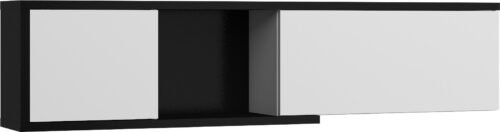 HYBRID 25 furniture shelf hanging cabinet for living room, black and white, glossyHYBRID
