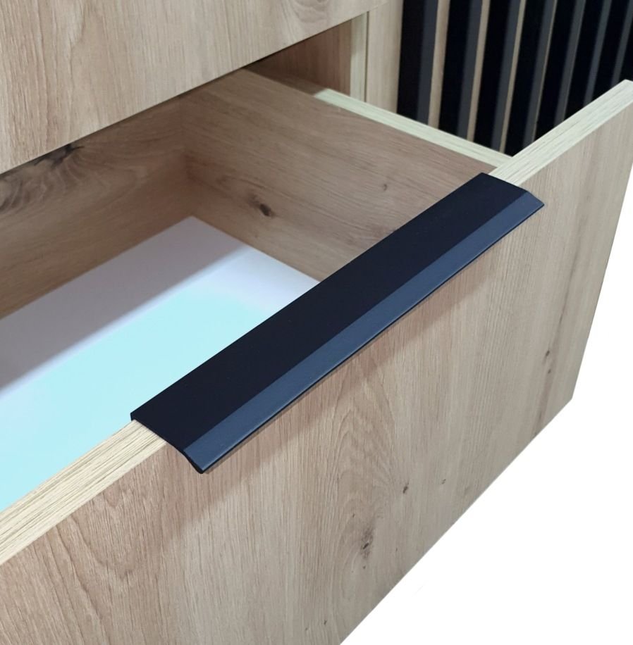 Nelly chest of drawers with 3D tables, gray - Image 3