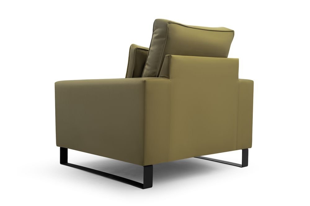 Black upholstered loft armchair - Image 3
