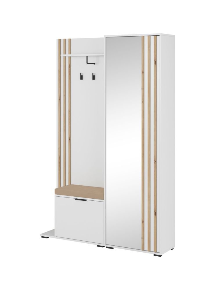 Nelly wardrobe with grille, white matt - craftsman - Image 4