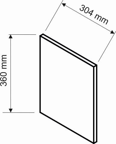 Low wall cabinet side wall 36x30.4 cm Kate