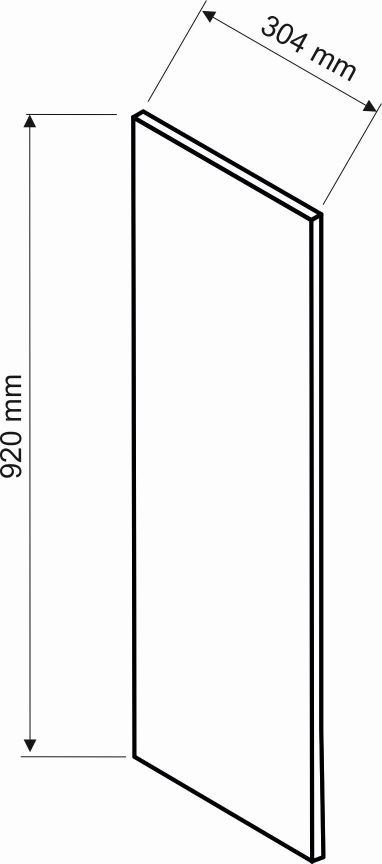 High wall cabinet side wall 92×30.4 cm Kate