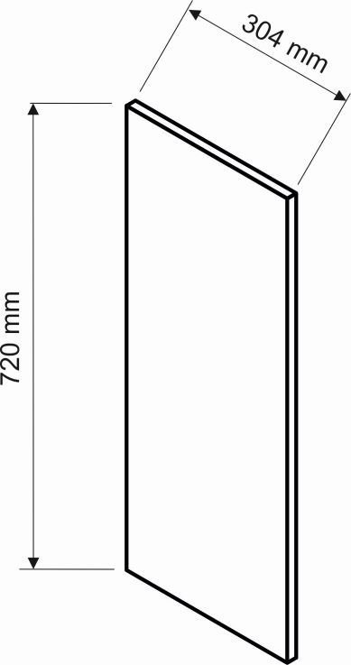 Wall cabinet side panel 72×30.4 cm Kate