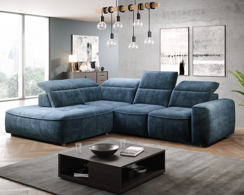 Colombo L left corner sofa with electrically adjustable seat depth Gr1 - Image 9