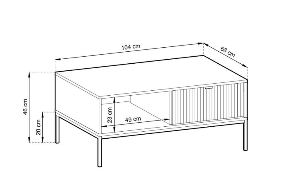 Nova L-104 coffee table, Vicenza oak - Image 4