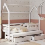 ASHER II double bed with drawers 80x181 cm